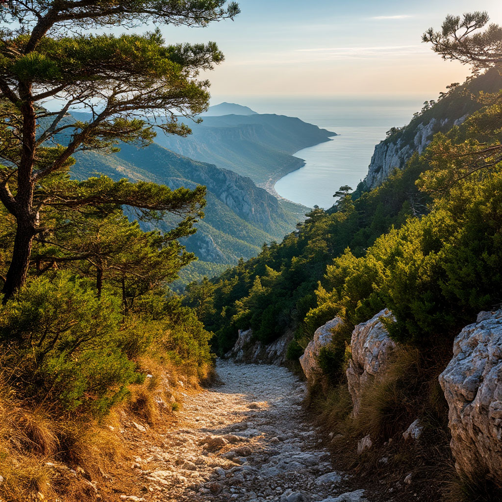 тропа среди горного Крыма